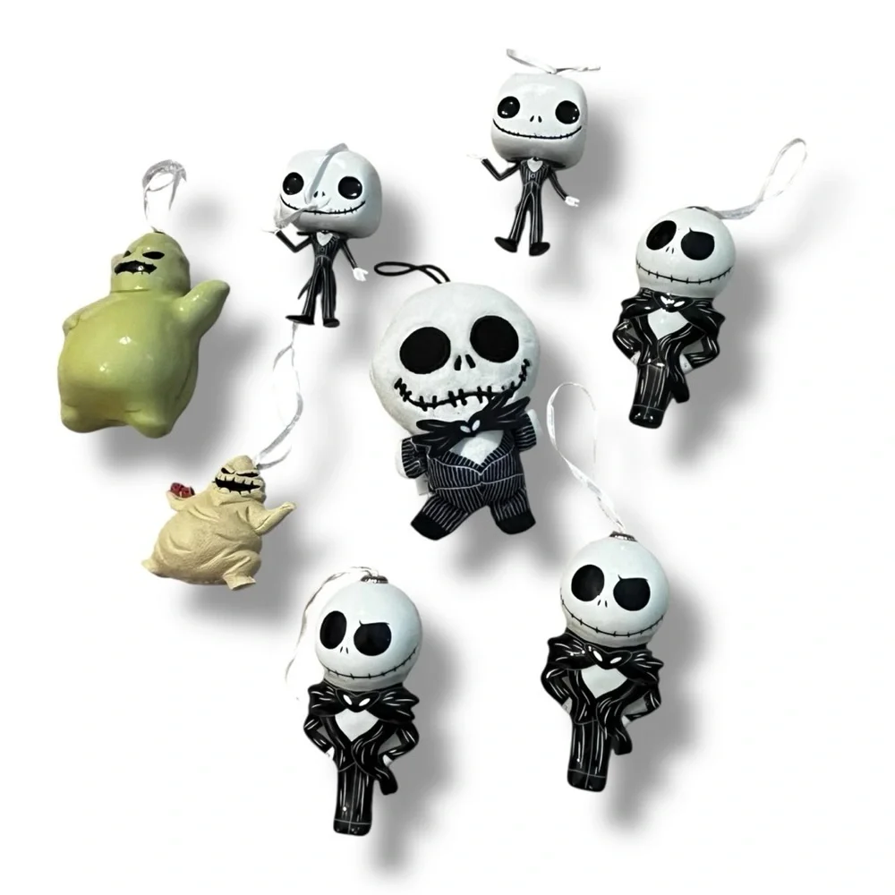 8 Nightmare Before Christmas Ornaments Halloween Oogie Boogie Jack Skellington